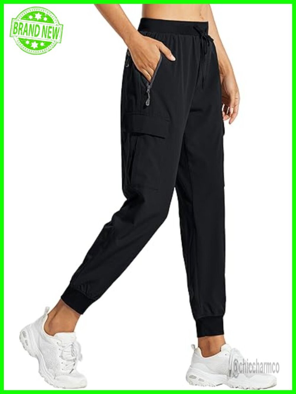 Women's Cargo Joggers Lightweight Quick Dry UPF 50+ Hiking Pants Athletic Travel